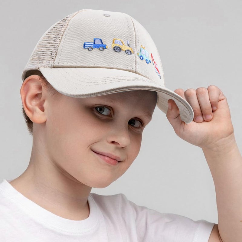 EDCYF Kids Boys Girls Embroidered Baseball Caps Baby Sun hat Toddler Dinosaur Trucker Hats Summer Hats（3-8years - Image 2